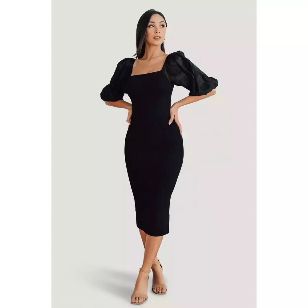 Baltic Born Weyland Bodycon Midi Dress | Black Size MM